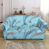 Pattern Print Dolphin Loveseat Cover-grizzshop