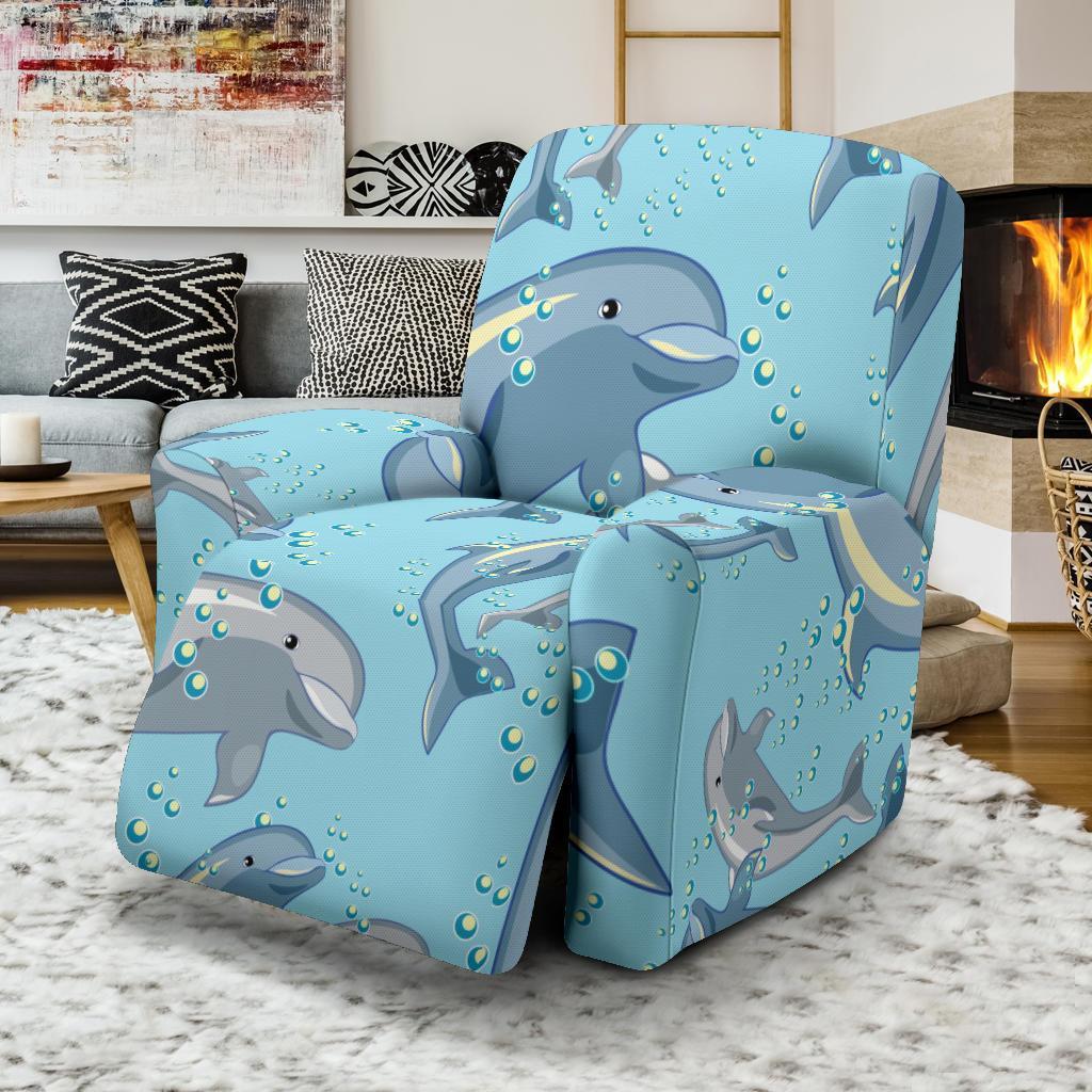 Pattern Print Dolphin Recliner Cover-grizzshop