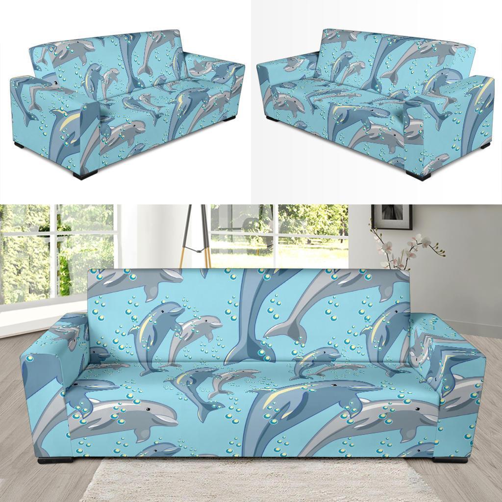 Pattern Print Dolphin Sofa Covers-grizzshop