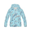 Pattern Print Dolphin Women Pullover Hoodie-grizzshop