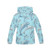 Pattern Print Dolphin Women Pullover Hoodie-grizzshop