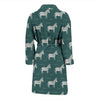 Pattern Print Donkey Men Long Robe-grizzshop