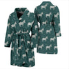 Pattern Print Donkey Men Long Robe-grizzshop