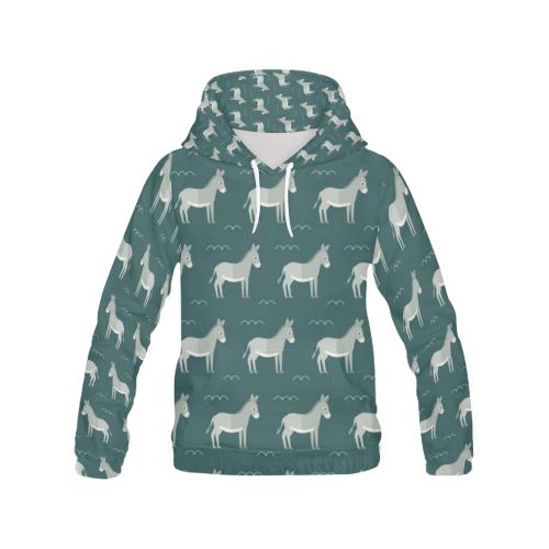 Pattern Print Donkey Men Pullover Hoodie-grizzshop