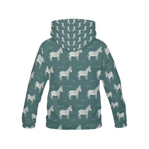 Pattern Print Donkey Men Pullover Hoodie-grizzshop