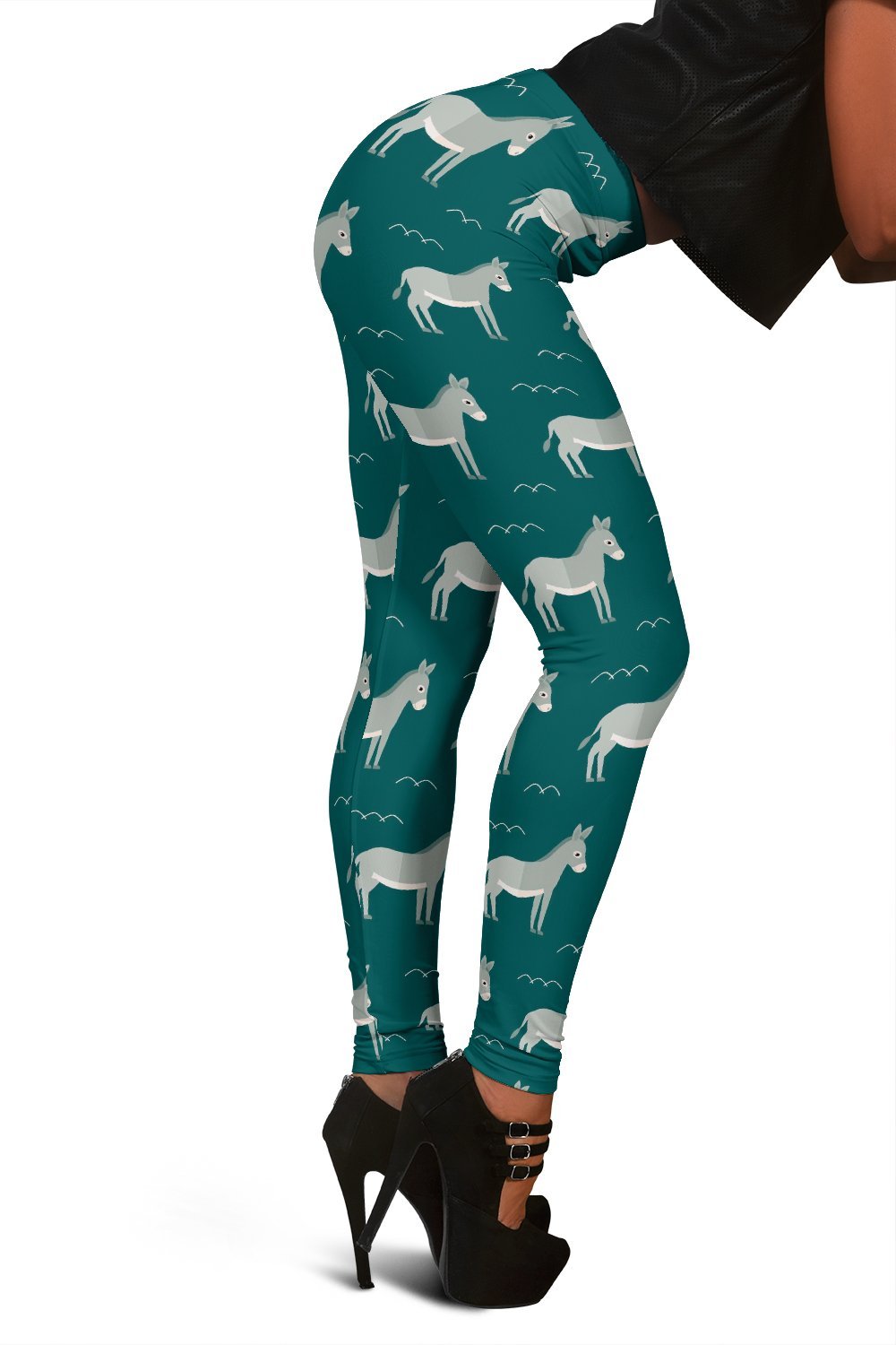 Pattern Print Donkey Women Leggings-grizzshop