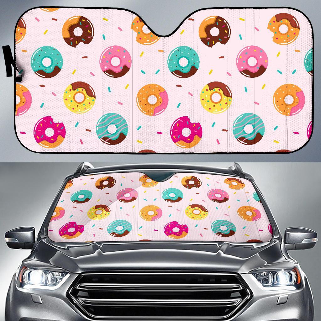 Pattern Print Donut Car Sun Shade-grizzshop