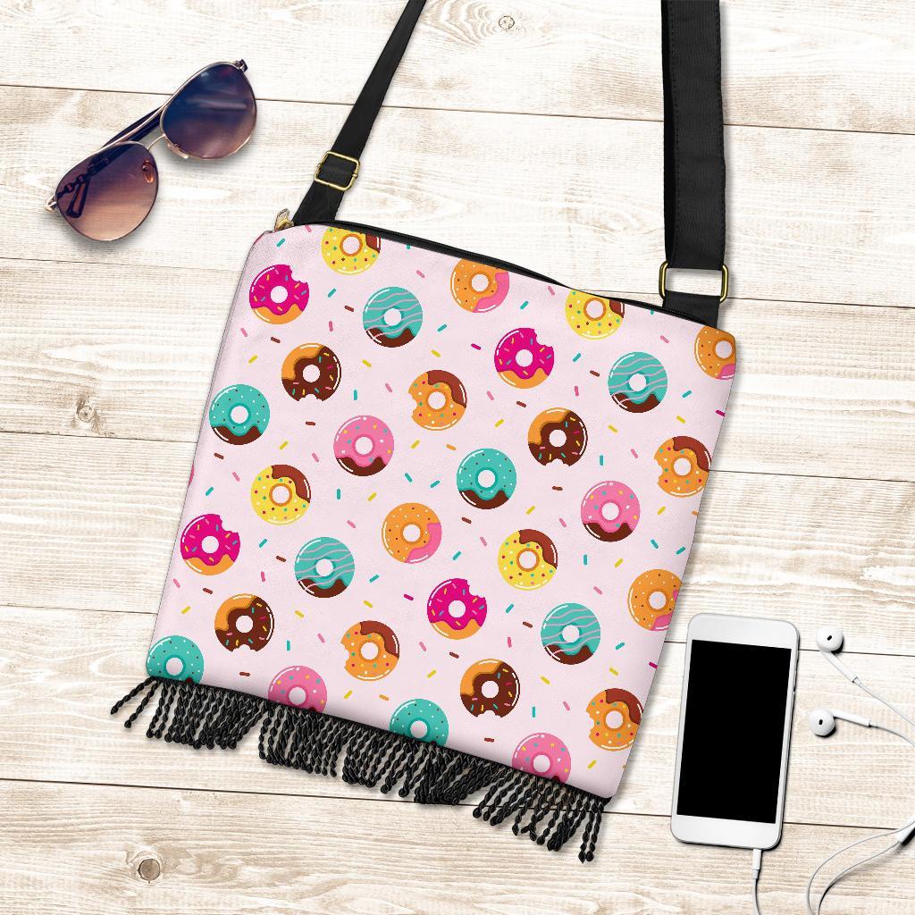 Pattern Print Donut Crossbody Bags-grizzshop