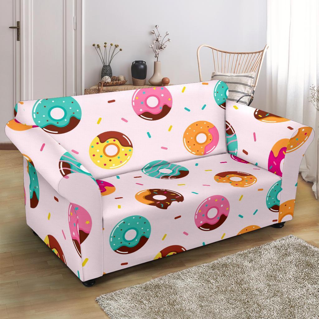 Pattern Print Donut Loveseat Cover-grizzshop