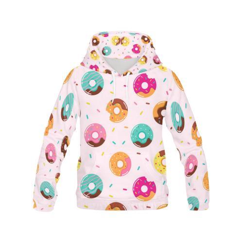 Pattern Print Donut Men Pullover Hoodie-grizzshop