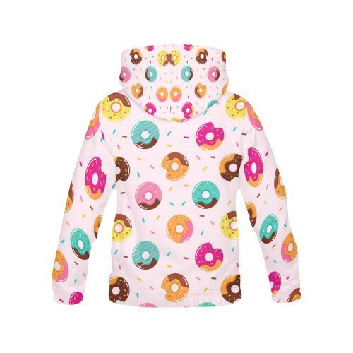 Pattern Print Donut Men Pullover Hoodie-grizzshop