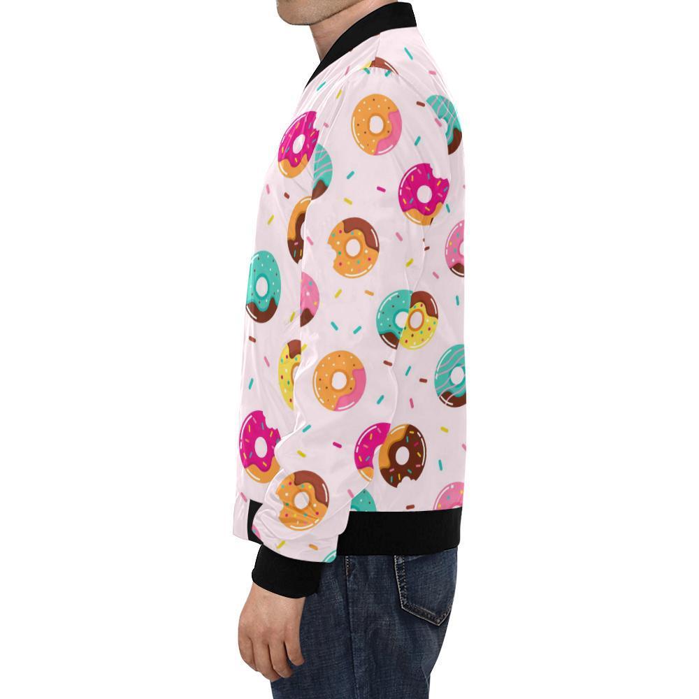 Pattern Print Donut Men's Bomber Jacket-grizzshop