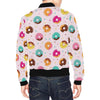 Pattern Print Donut Men's Bomber Jacket-grizzshop