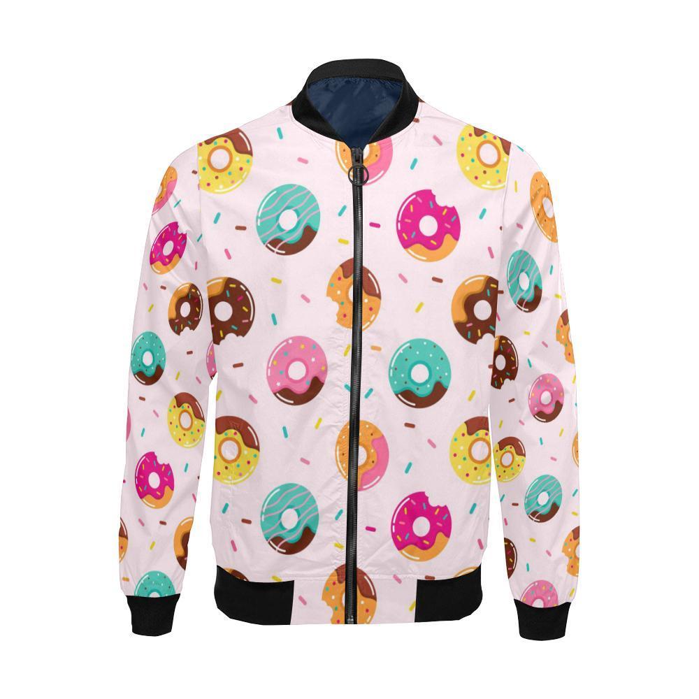 Pattern Print Donut Men's Bomber Jacket-grizzshop