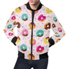 Pattern Print Donut Men's Bomber Jacket-grizzshop