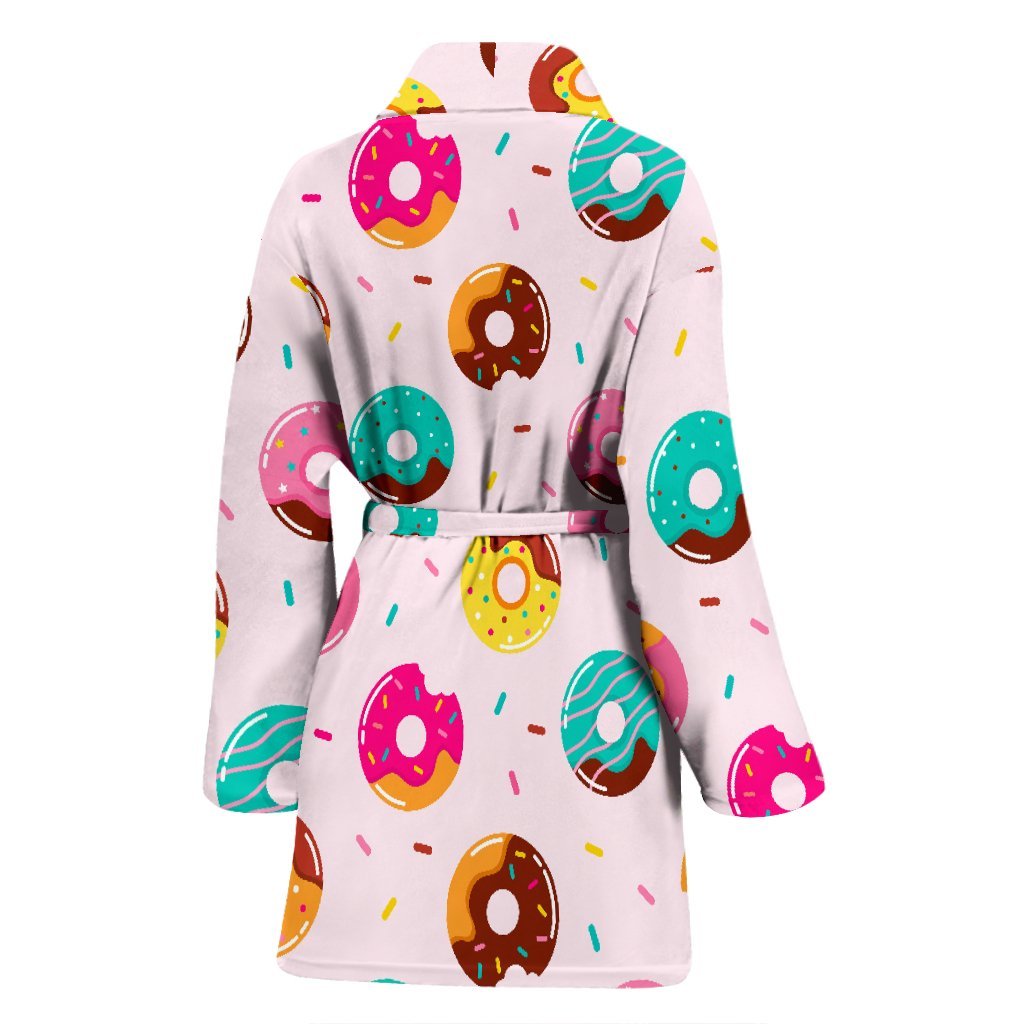 Pattern Print Donut Women Long Robe-grizzshop