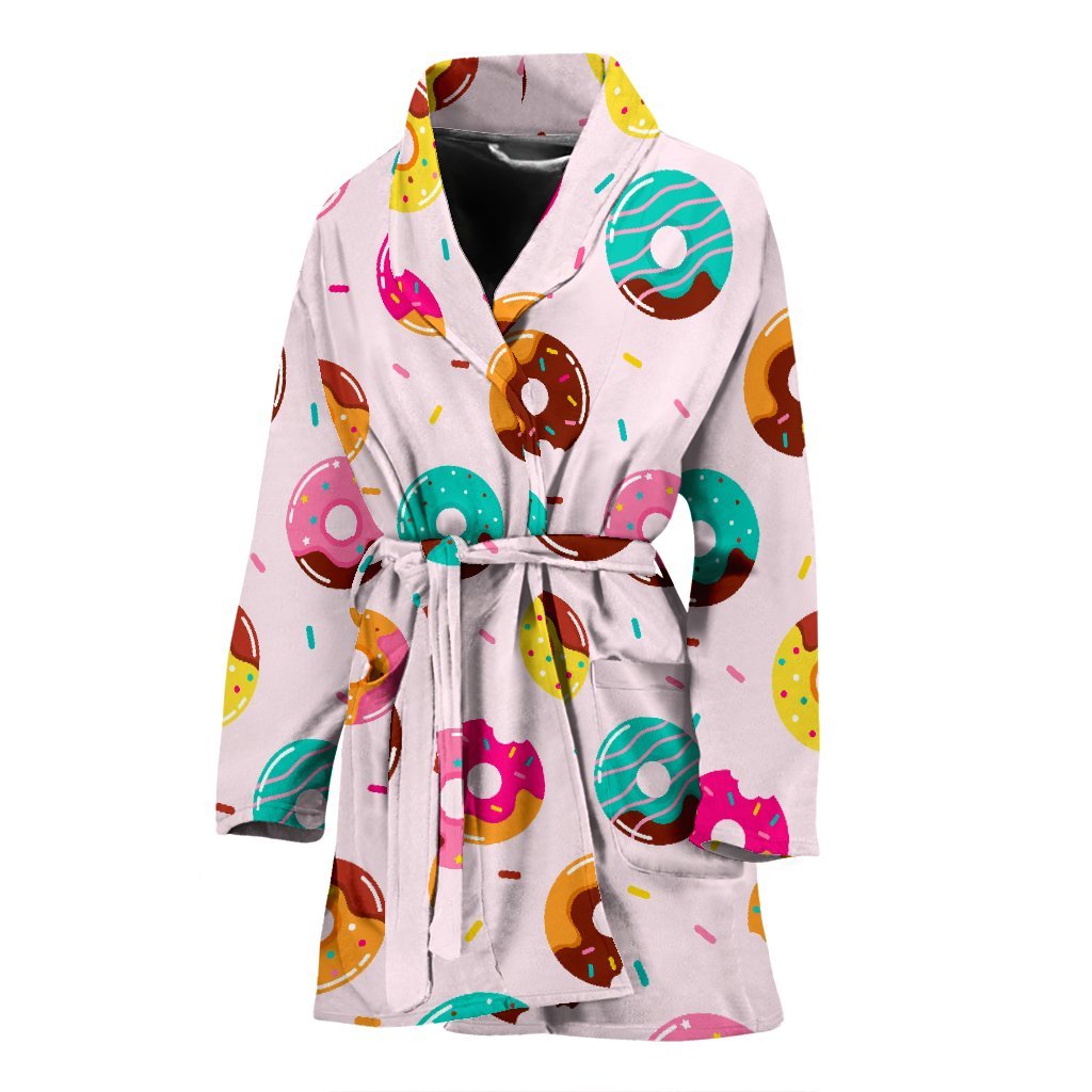 Pattern Print Donut Women Long Robe-grizzshop