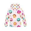 Pattern Print Donut Women Pullover Hoodie-grizzshop