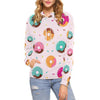 Pattern Print Donut Women Pullover Hoodie-grizzshop