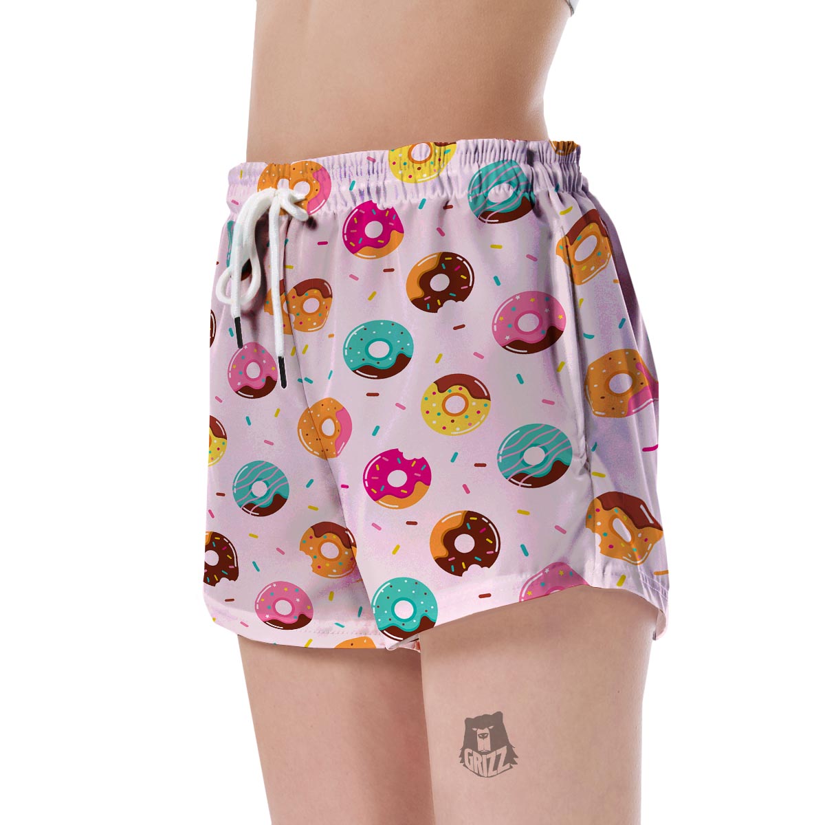 Pattern Print Donut Women's Shorts-grizzshop