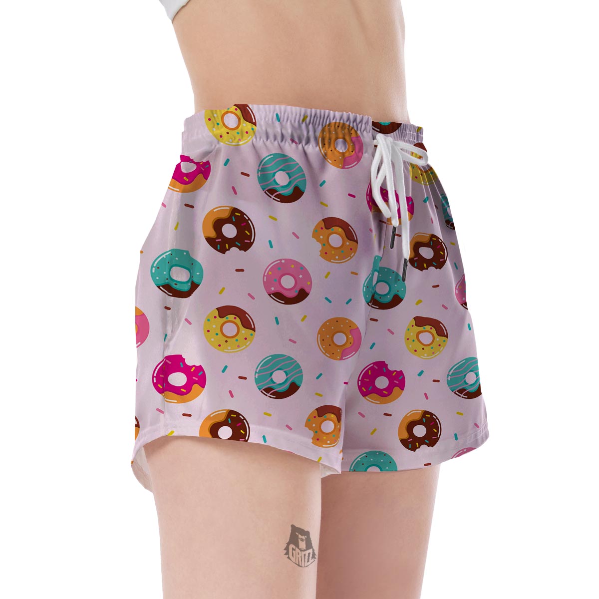 Pattern Print Donut Women's Shorts-grizzshop