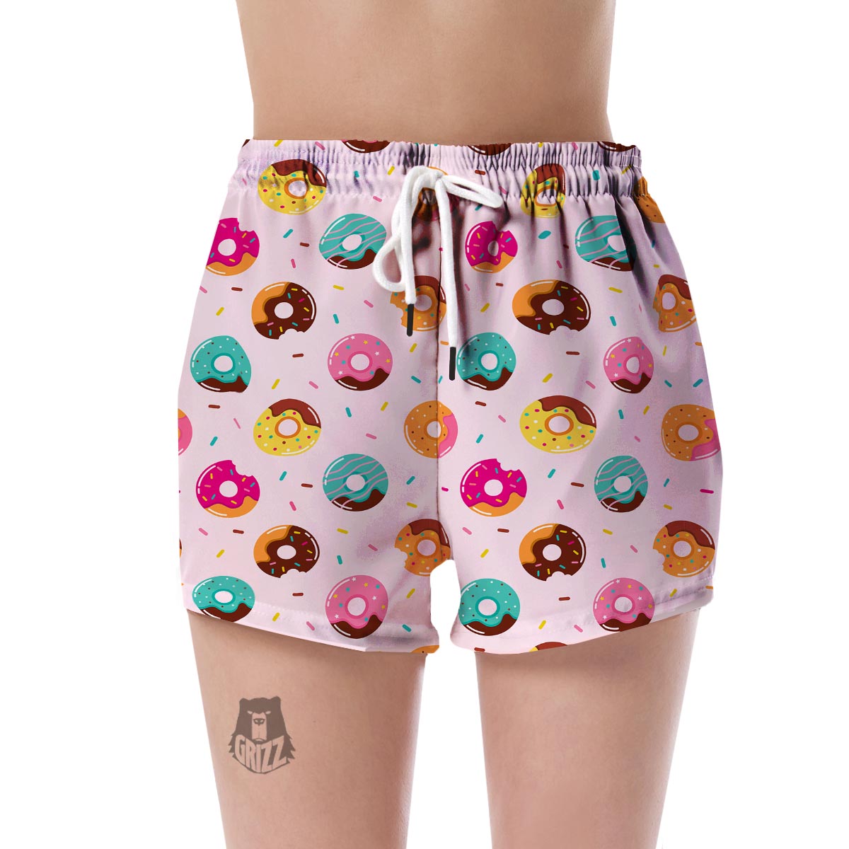 Pattern Print Donut Women's Shorts-grizzshop