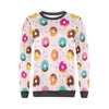 Pattern Print Donut Women's Sweatshirt-grizzshop