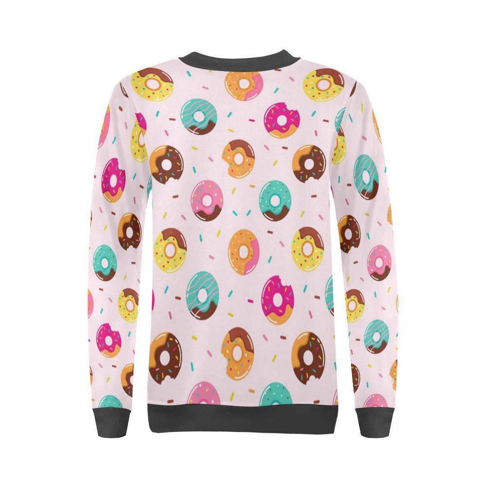 Pattern Print Donut Women's Sweatshirt-grizzshop