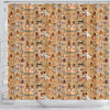 Pattern Print Egyptian Bathroom Shower Curtain-grizzshop