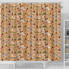 Pattern Print Egyptian Bathroom Shower Curtain-grizzshop