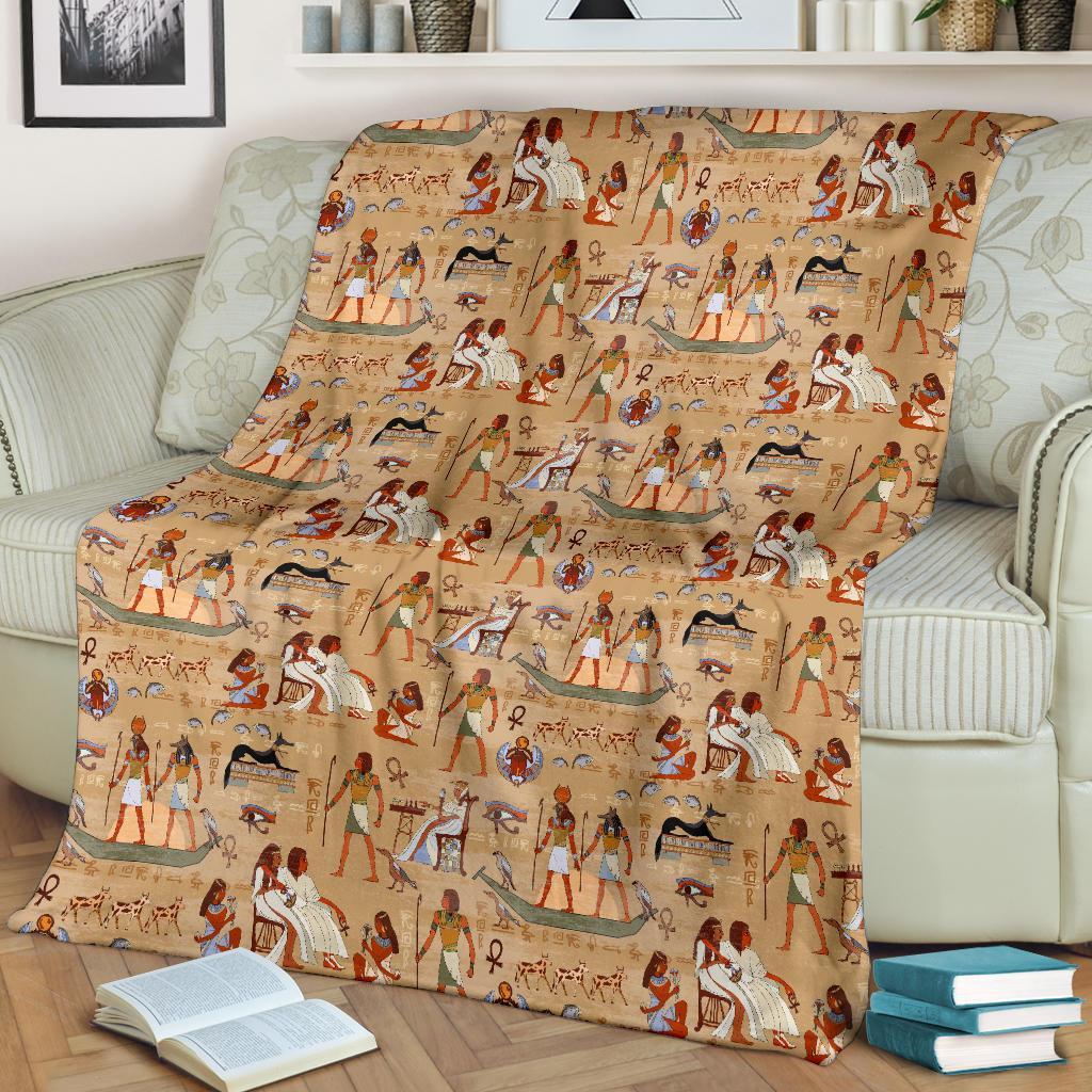 Pattern Print Egyptian Blanket-grizzshop