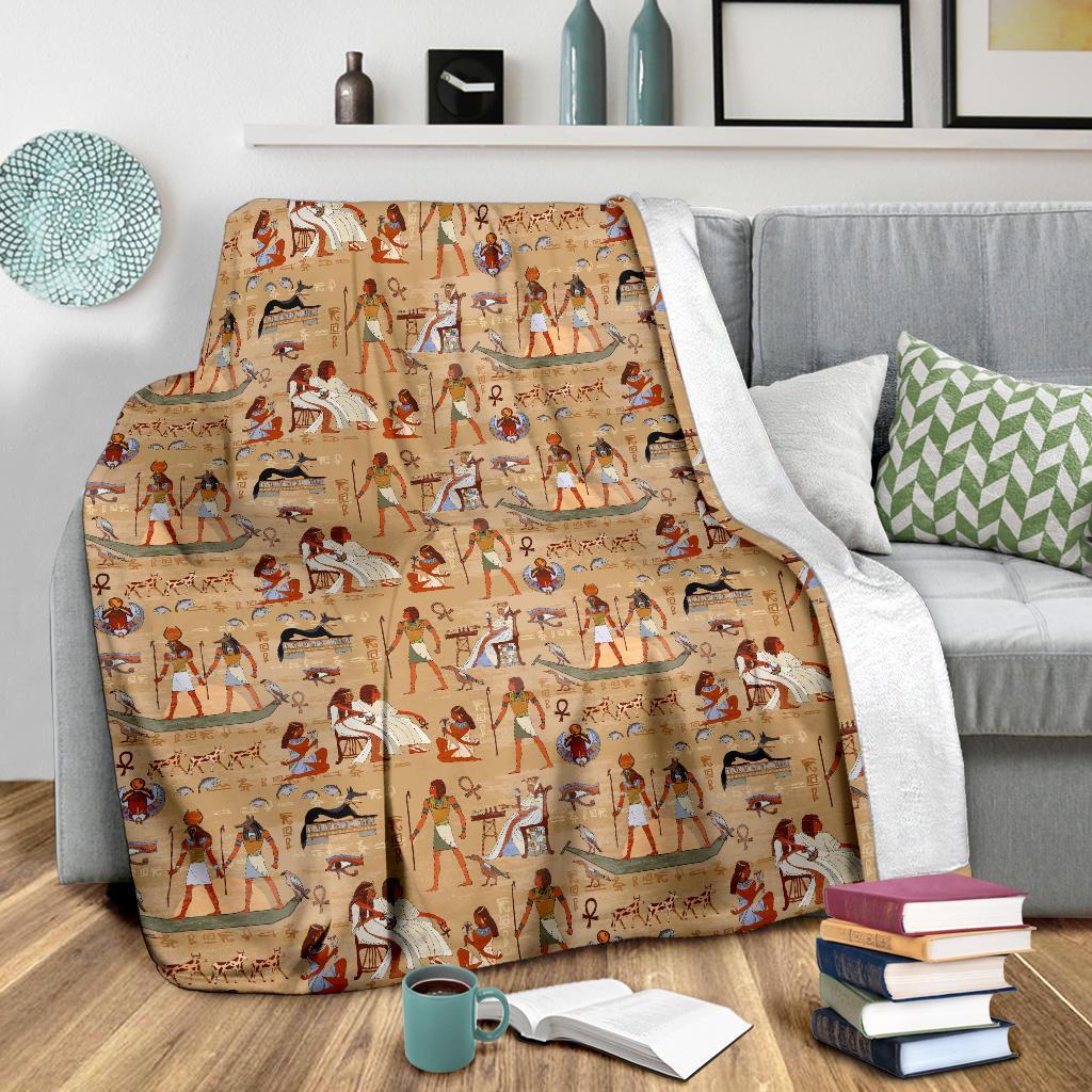 Pattern Print Egyptian Blanket-grizzshop