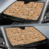 Pattern Print Egyptian Car Sun Shade-grizzshop