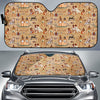 Pattern Print Egyptian Car Sun Shade-grizzshop