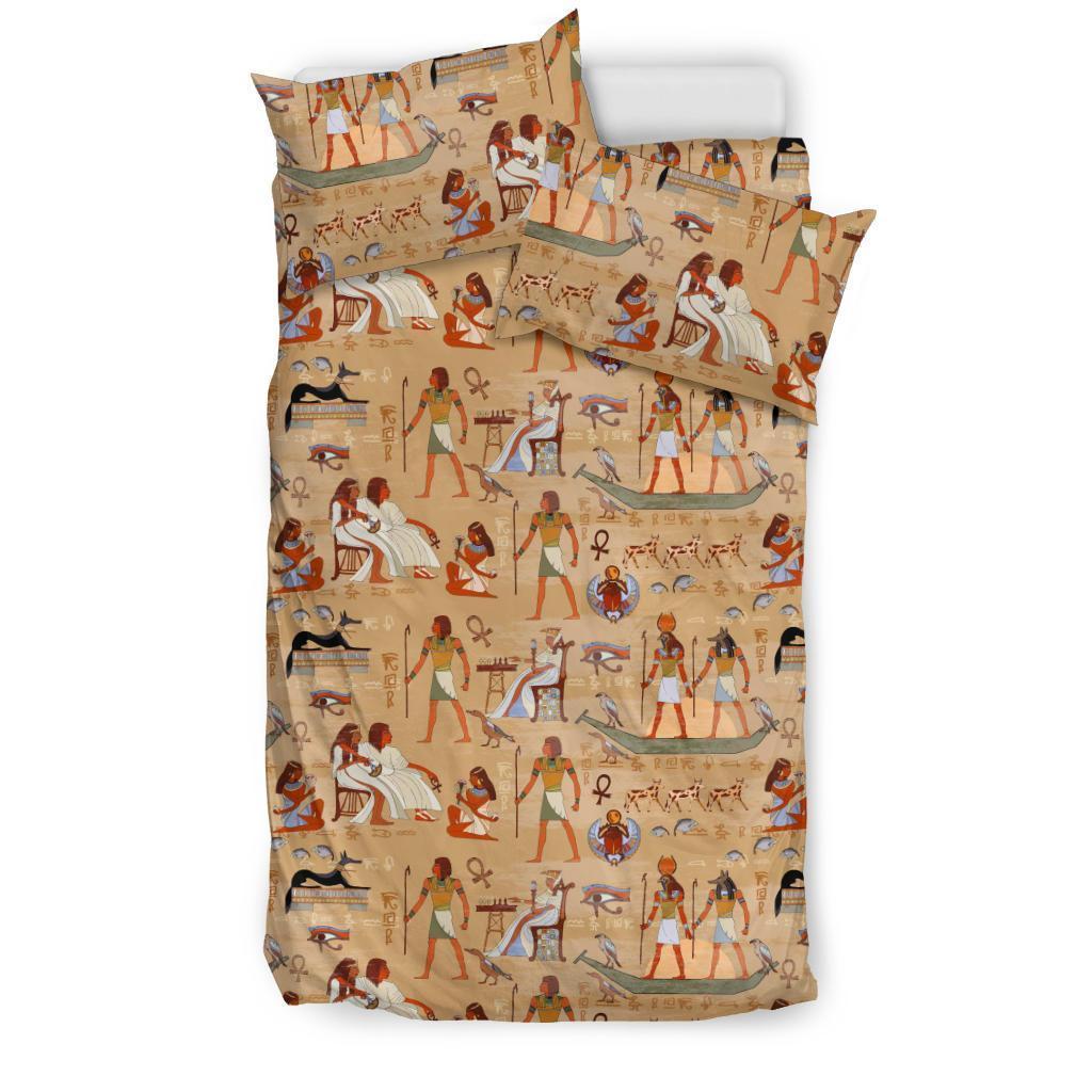 Pattern Print Egyptian Duvet Cover Bedding Set-grizzshop