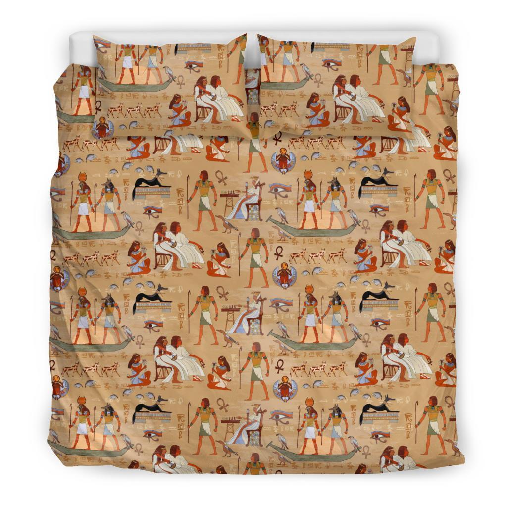 Pattern Print Egyptian Duvet Cover Bedding Set-grizzshop