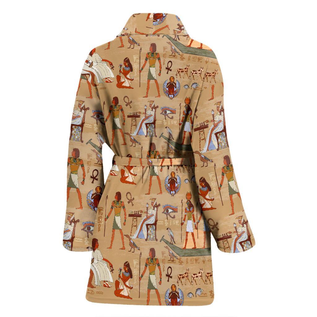 Pattern Print Egyptian Women Long Robe-grizzshop