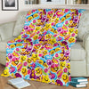 Pattern Print Emoji Blanket-grizzshop