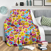 Pattern Print Emoji Blanket-grizzshop