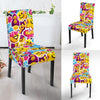 Pattern Print Emoji Chair Cover-grizzshop