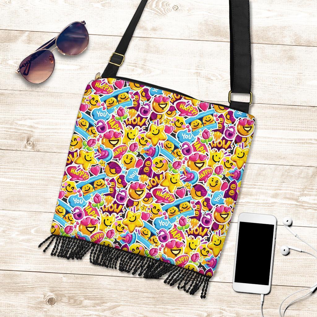 Pattern Print Emoji Crossbody bags-grizzshop