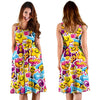 Pattern Print Emoji Dress-grizzshop