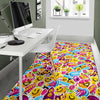 Pattern Print Emoji Floor Mat-grizzshop