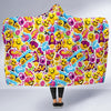 Pattern Print Emoji Hooded Blanket-grizzshop