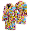 Pattern Print Emoji Men Long Robe-grizzshop