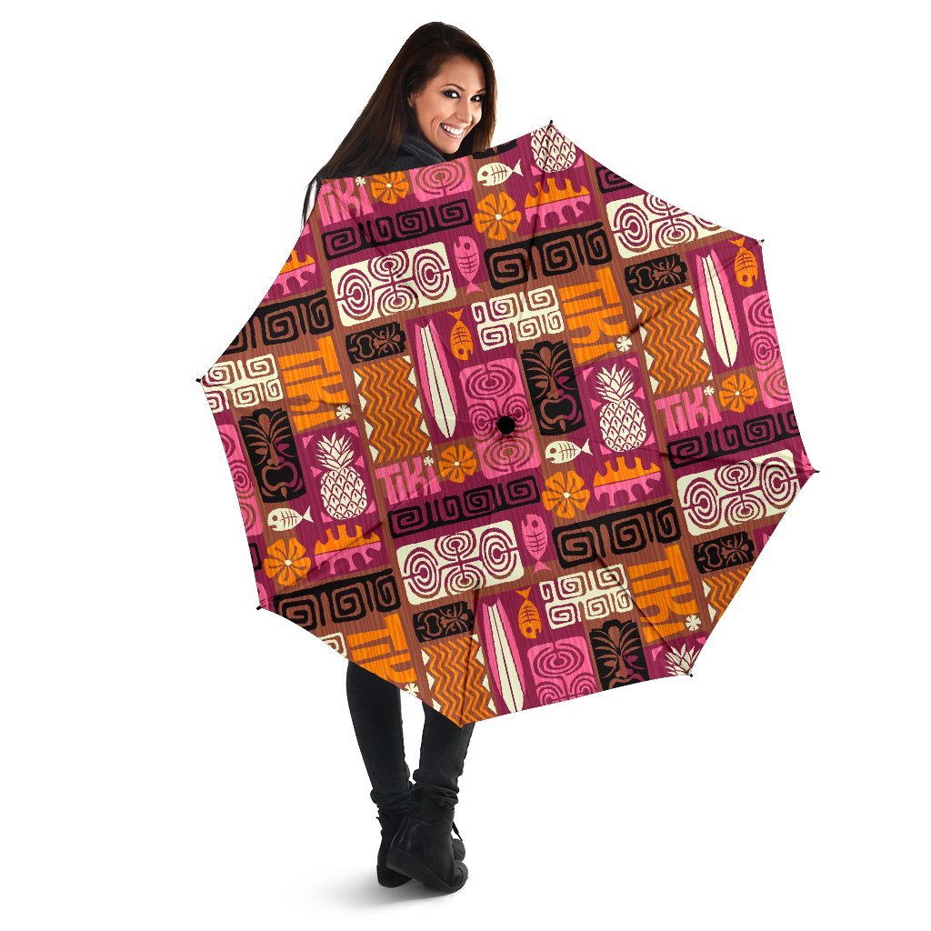 Pattern Print Ethnic Automatic Foldable Umbrella-grizzshop