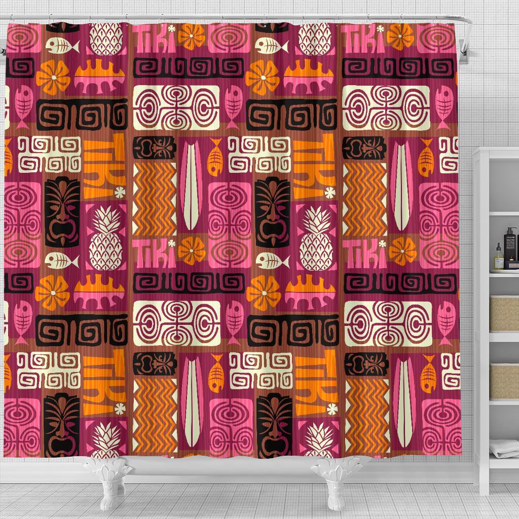 Pattern Print Ethnic Bathroom Shower Curtain-grizzshop