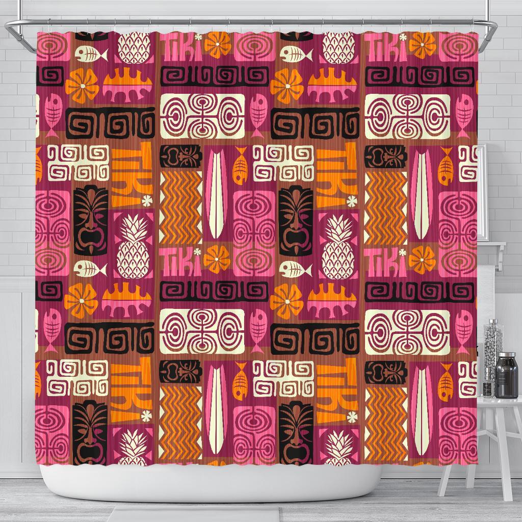 Pattern Print Ethnic Bathroom Shower Curtain-grizzshop