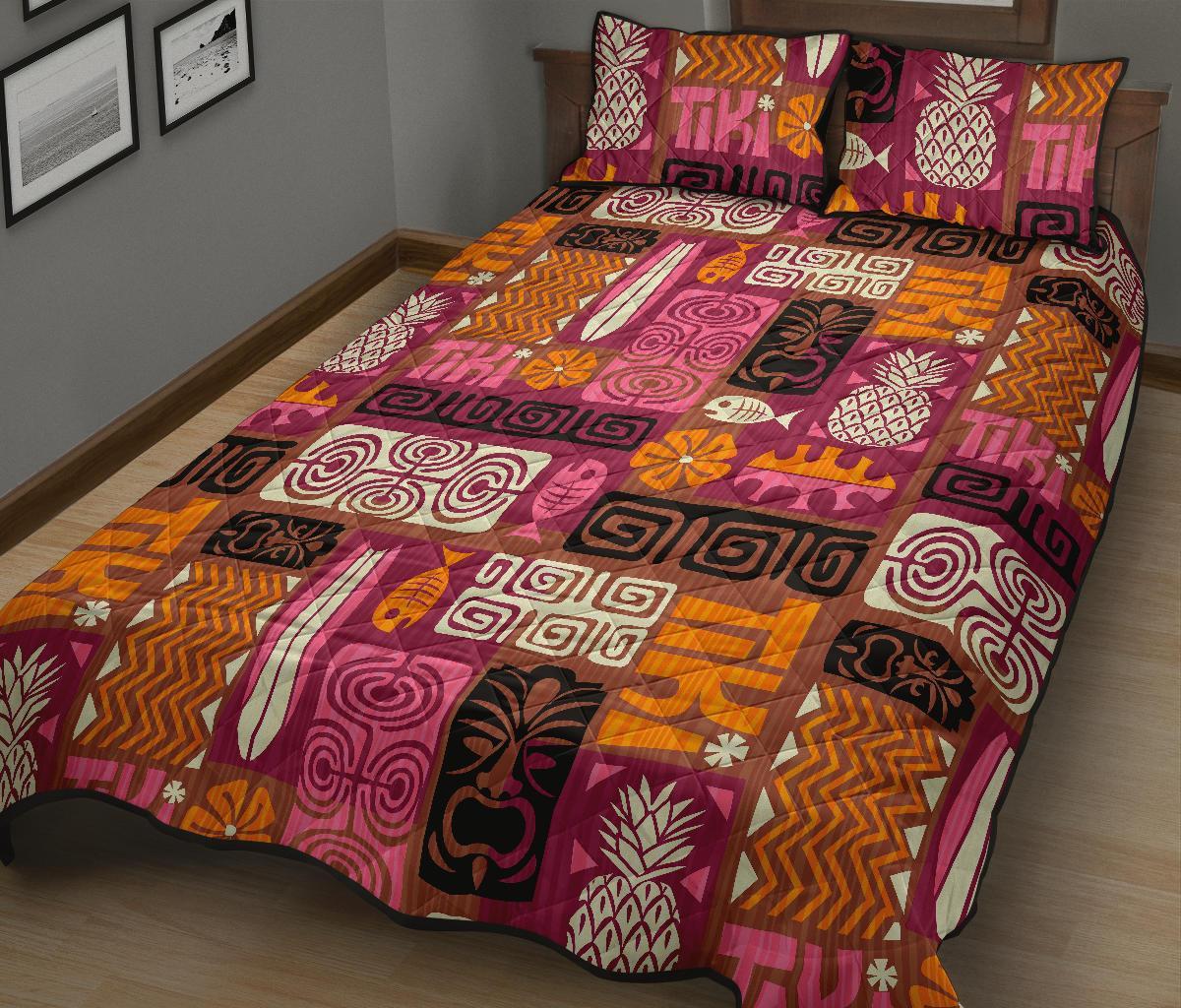 Pattern Print Ethnic Bed Set Quilt-grizzshop