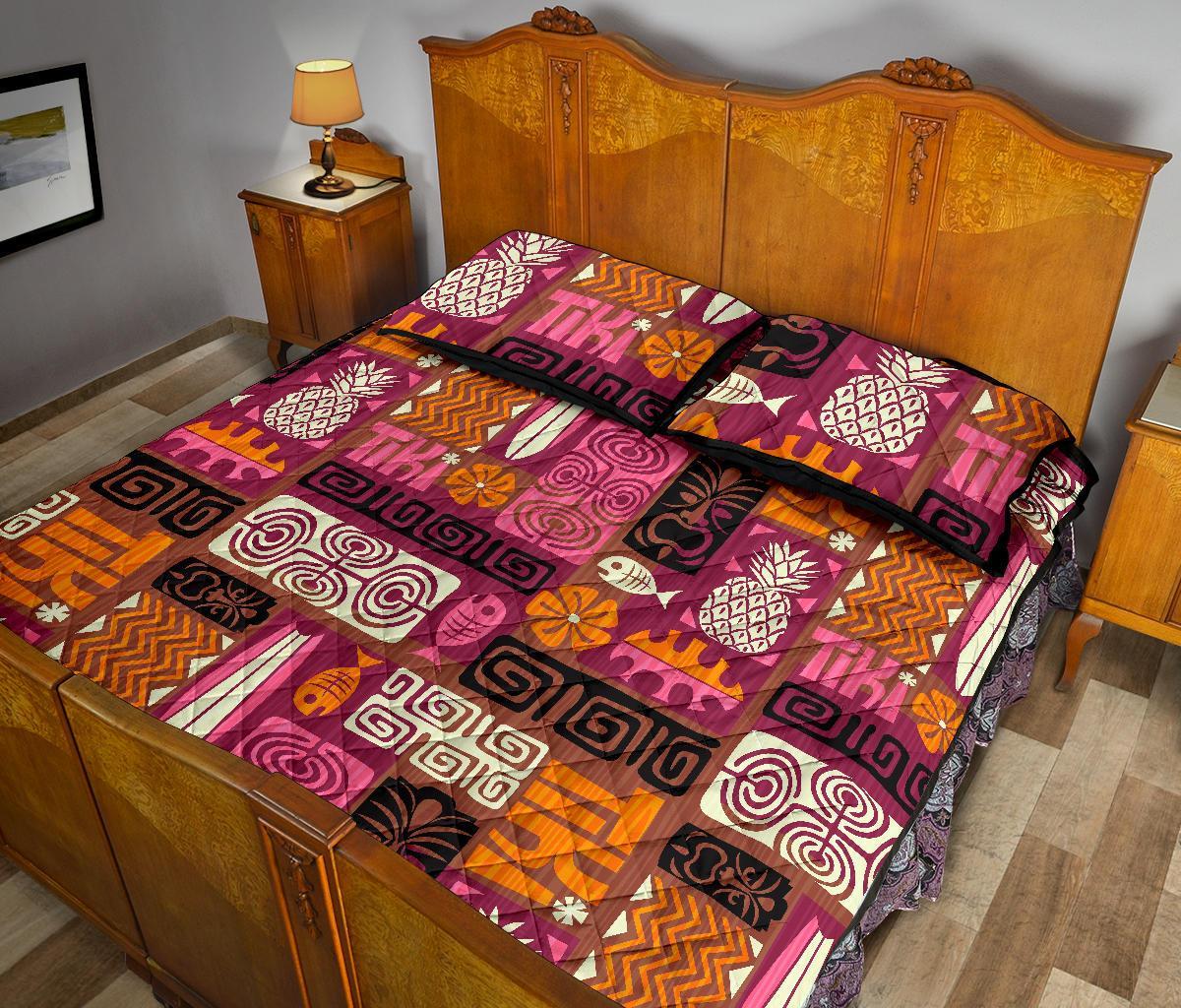 Pattern Print Ethnic Bed Set Quilt-grizzshop